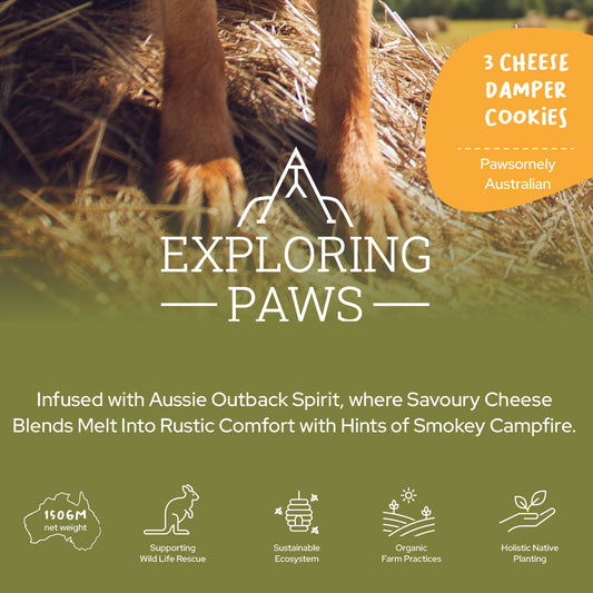 3 Cheese Damper Rustic Training Cookies