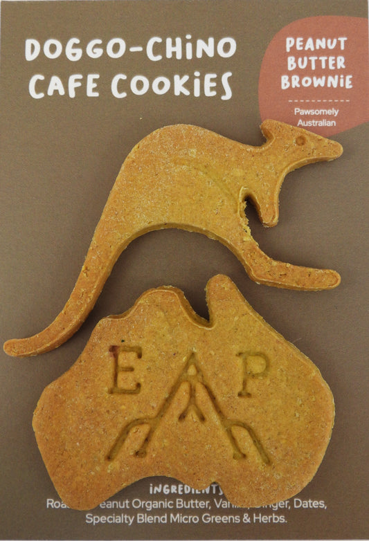 Peanut Butter Brownie Doggo-Chino Cafe Cookie